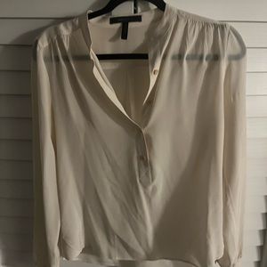BCBG Maxazria cream blouse
